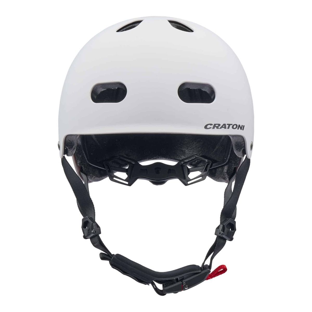 Cratoni C-Mate JR, capacete de ciclismo, branco fosco/preto