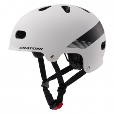 Cratoni C-Mate JR, casco de bicicleta, blanco/negro mate