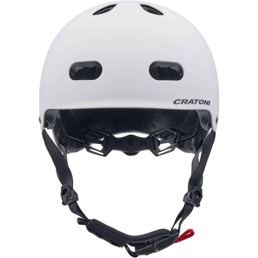 Cratoni C-Mate JR, pyöräilykypärä, matta valkoinen/musta