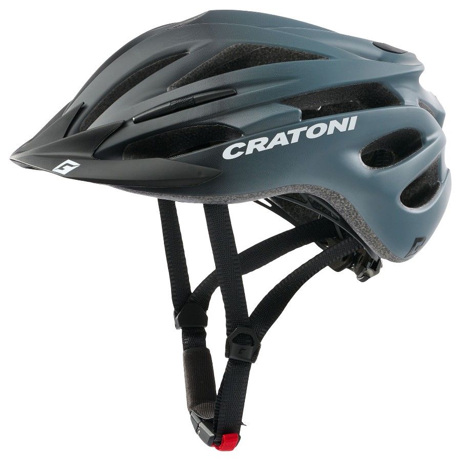 Cratoni Pacer JR, capacete para bicicleta, preto/cinza mate