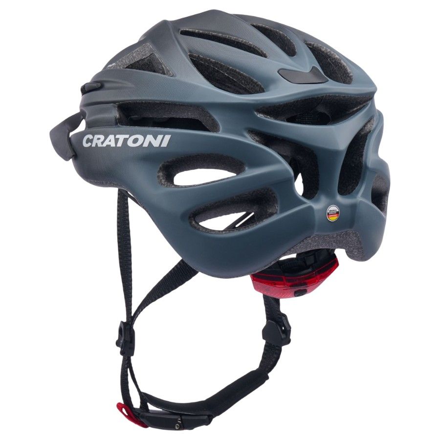 Cratoni Pacer JR, capacete para bicicleta, preto/cinza mate