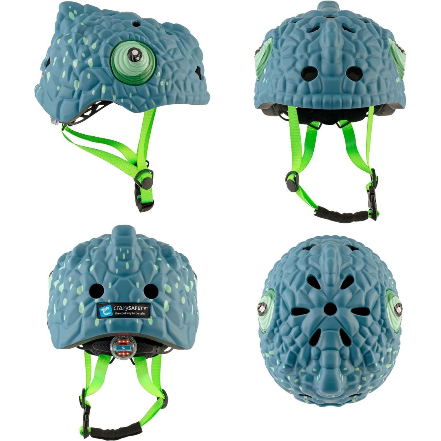 Crazy Safety Chameleon, Cykelhjälm, Junior, Svart/Blå