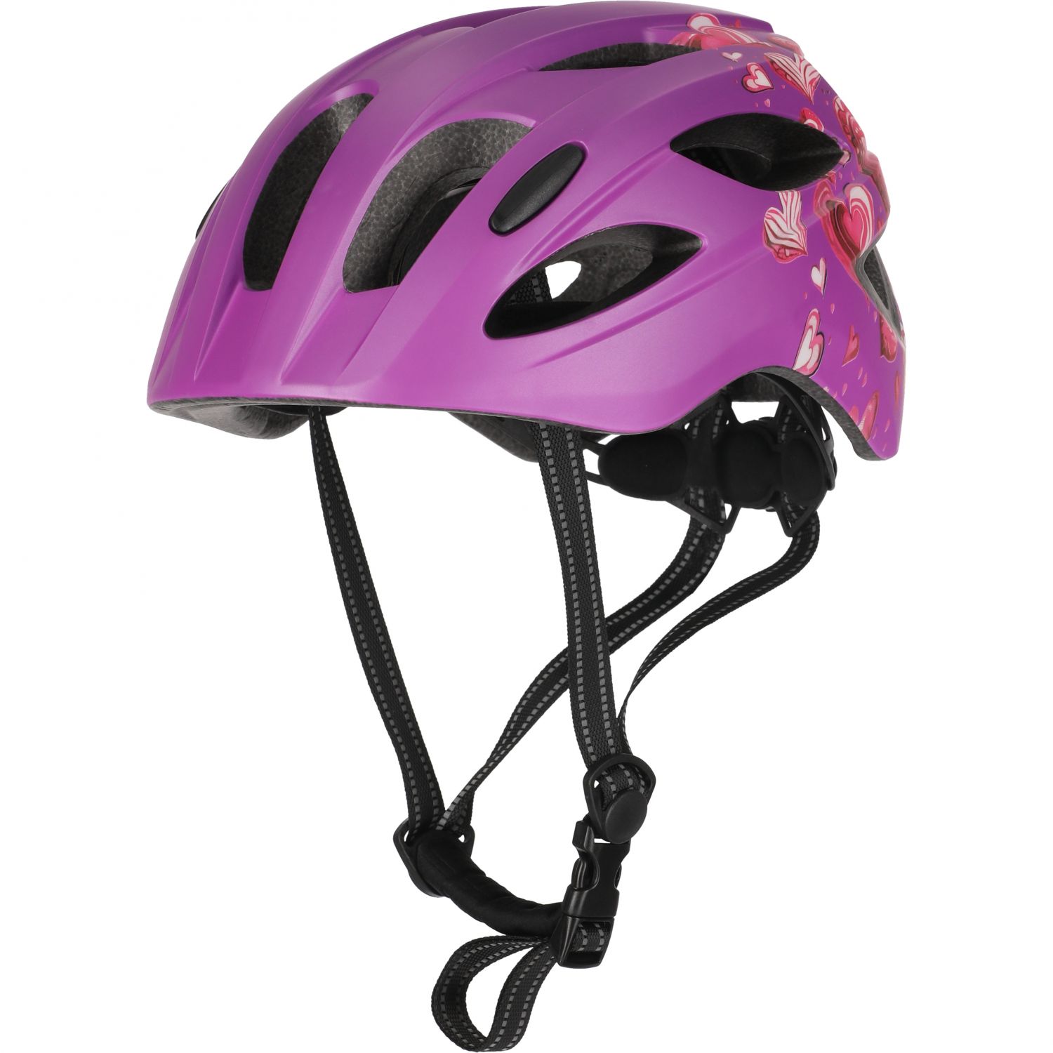 Crazy Safety Cool Heart, cască de bicicletă, junior, violet