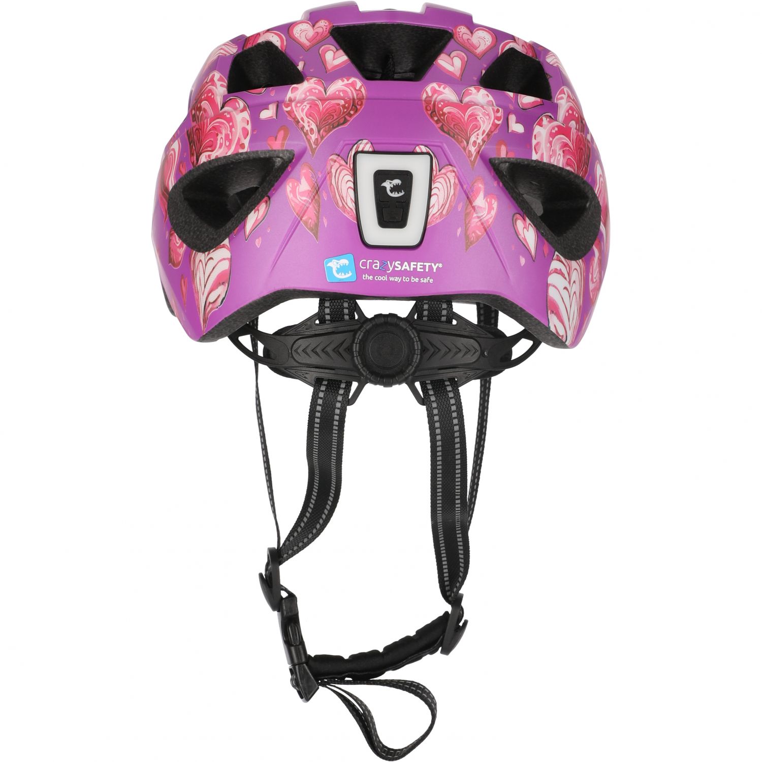 Crazy Safety Cool Heart, cască de bicicletă, junior, violet
