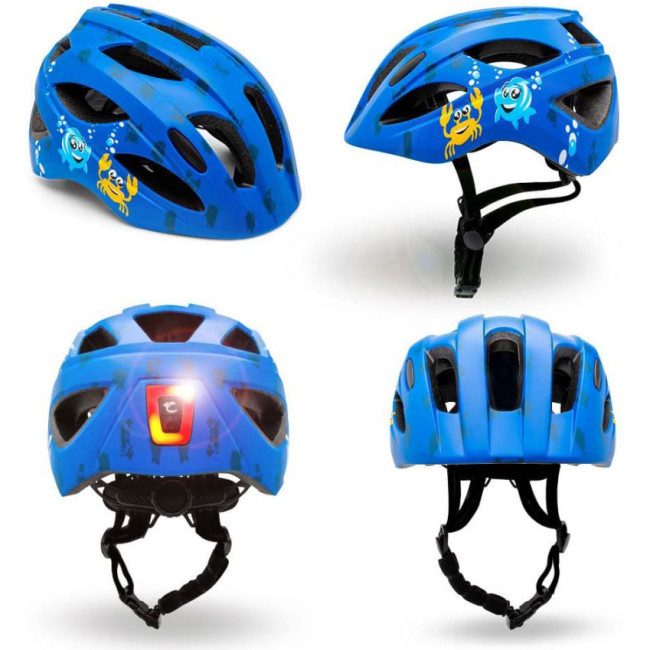 Crazy Safety Cool Sea, capacete para bicicleta, júnior, azul