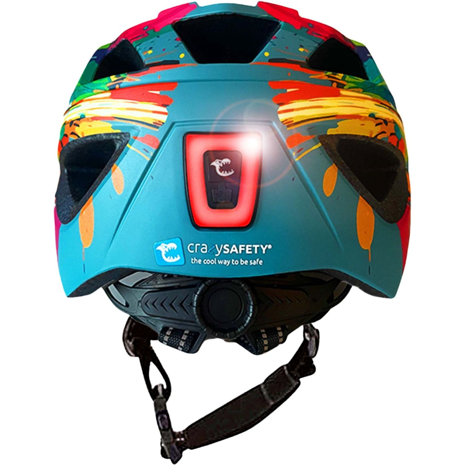Crazy Safety Cool Splash, capacete para bicicleta, júnior, azul