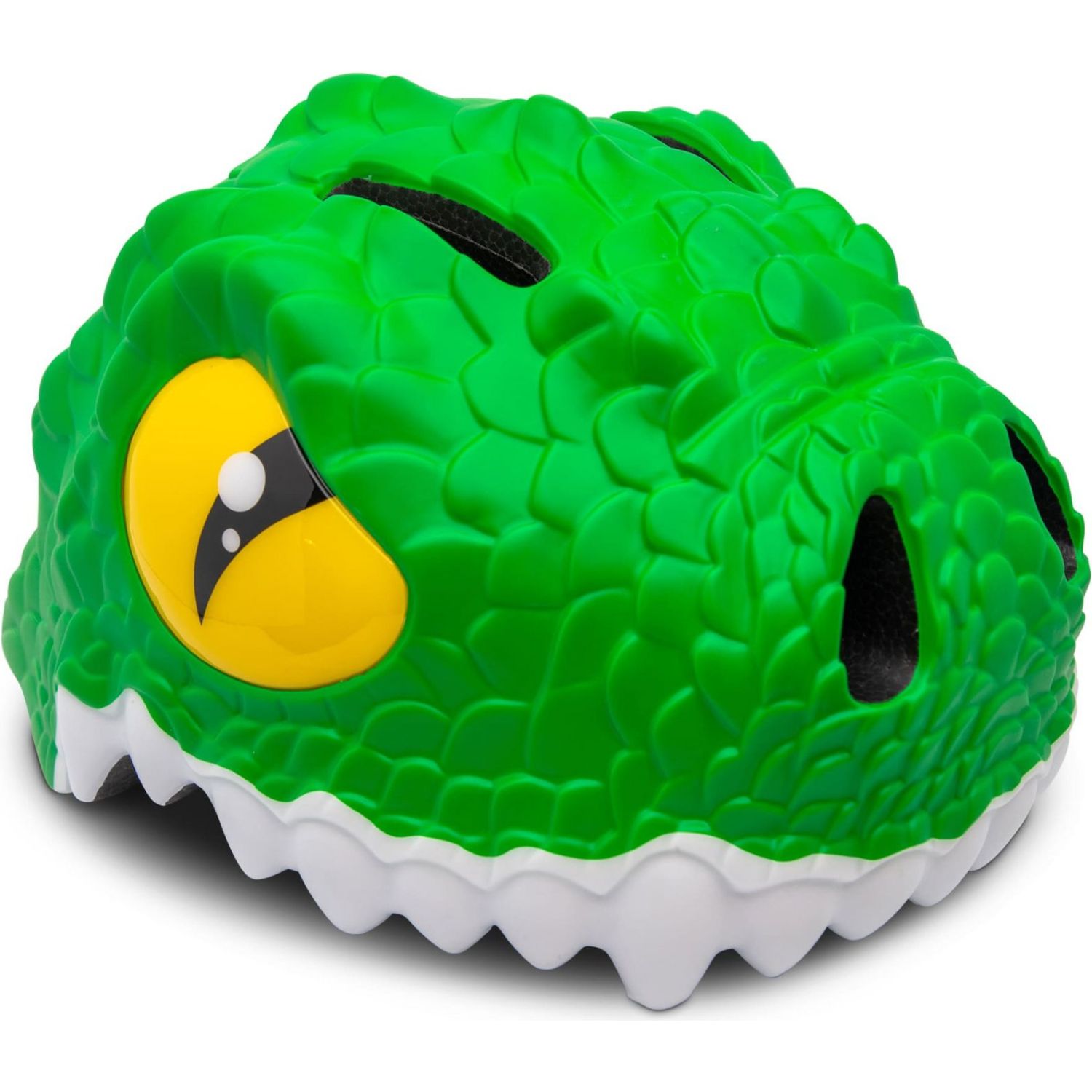 Crazy Safety Crocodile, cykelhjelm, junior, grøn
