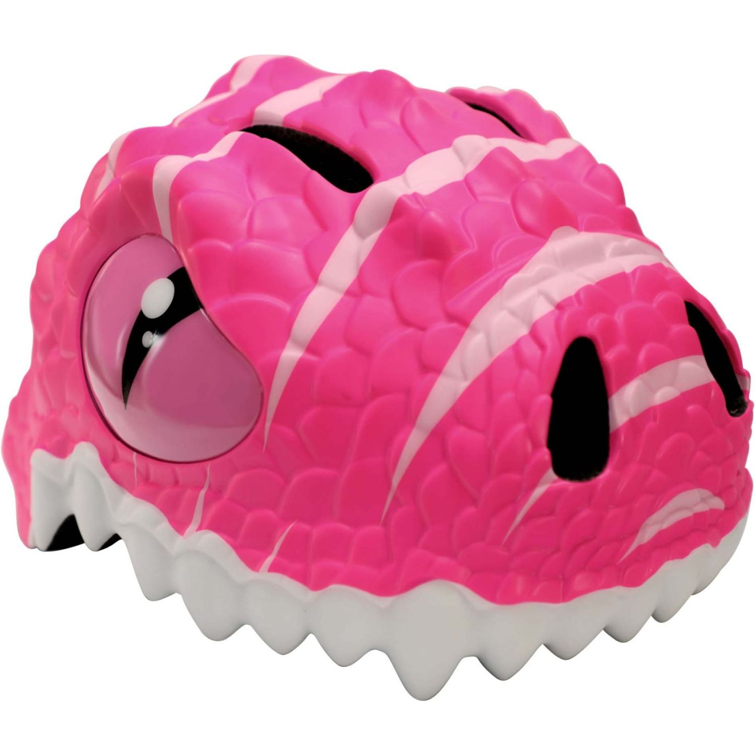 Crazy Safety Dino, bike helmet, junior, pink
