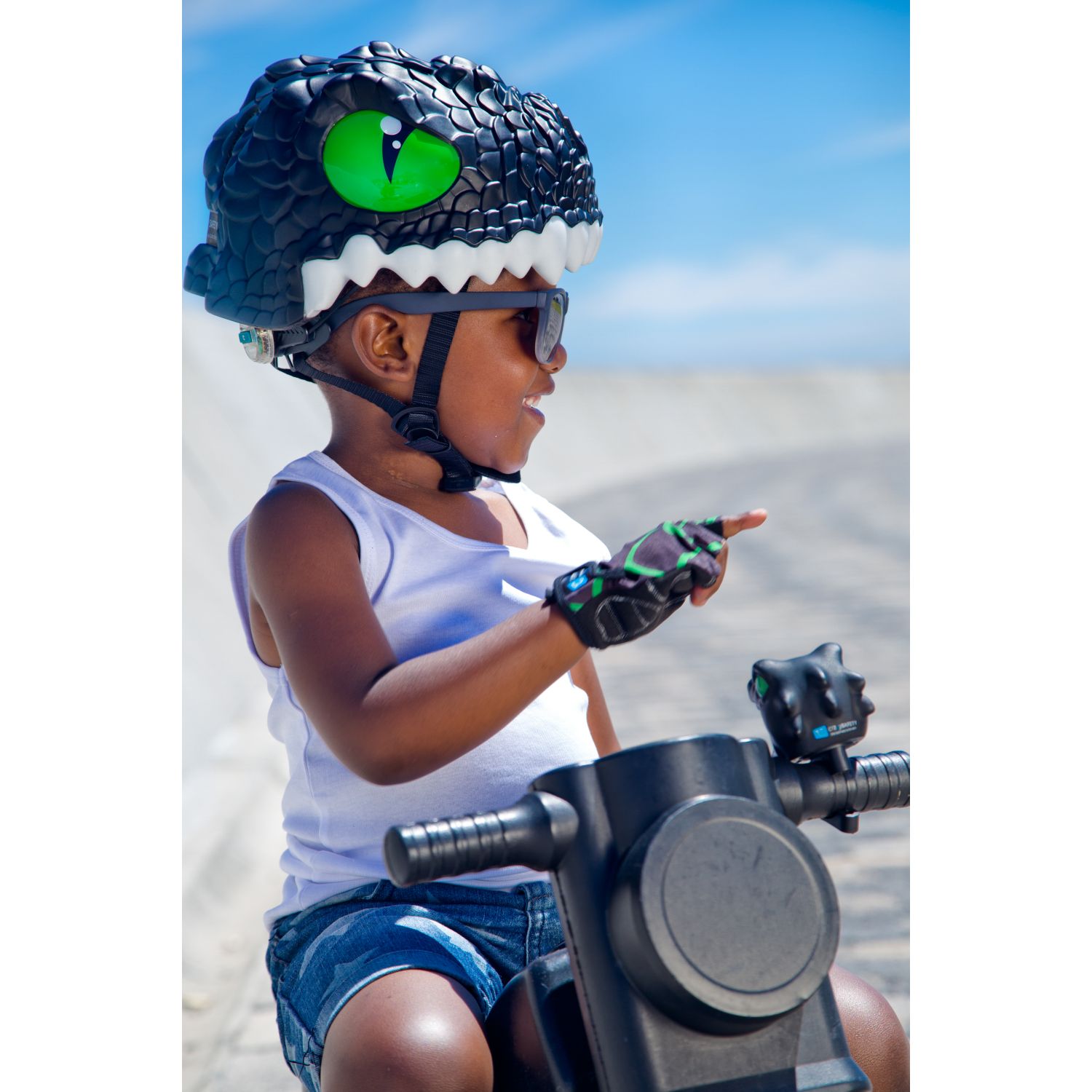 Crazy Safety Dragon, casque vélo, junior, rouge