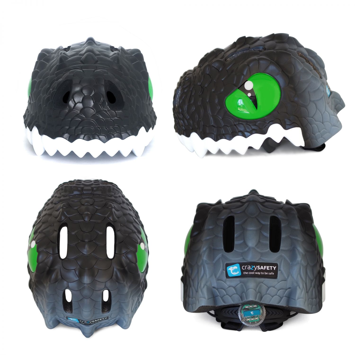Crazy Safety Dragon, casque vélo, junior, rouge