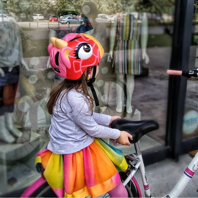 Crazy Safety Giraffe, capacete para bicicleta, júnior, vermelho