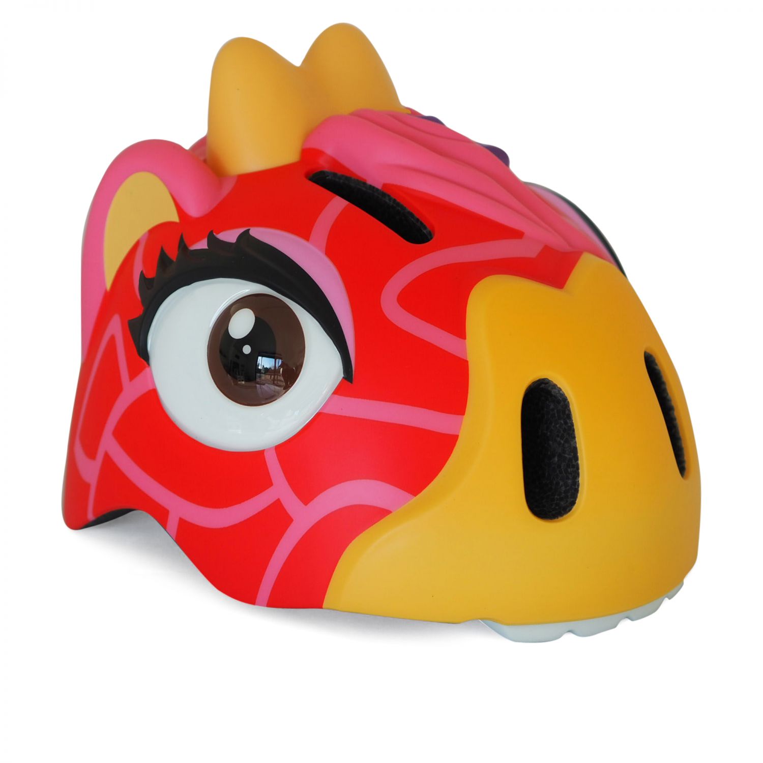Crazy Safety Giraffe, cyklistická prilba, junior, červená