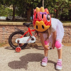 Crazy Safety Giraffe, cyklistická prilba, junior, červená