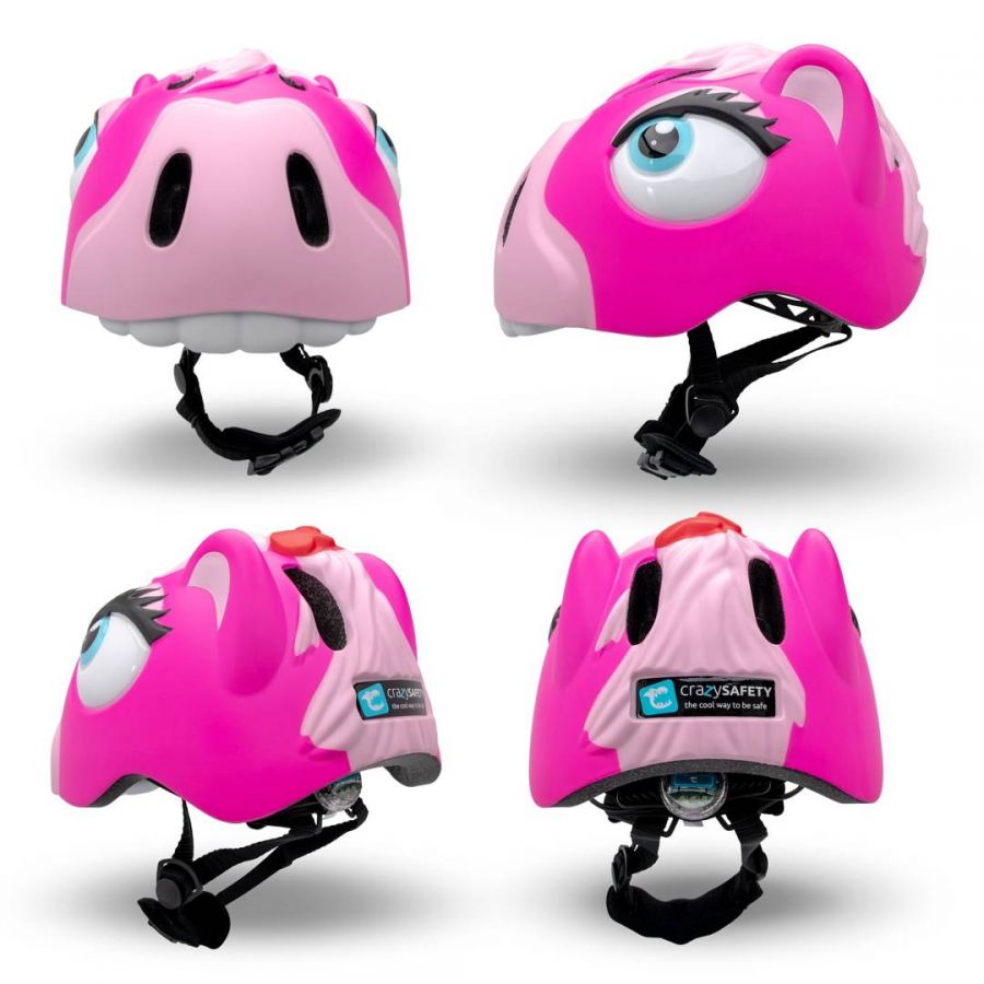 Crazy Safety Horse, cykelhjelm, junior, pink