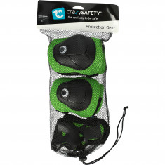 Crazy Safety, kit de protecție, junior, verde