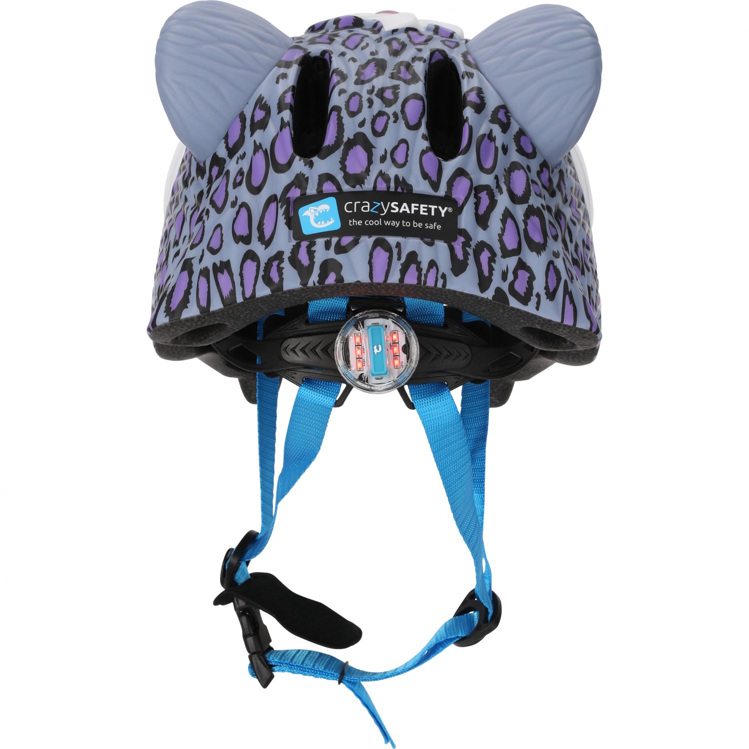 Crazy Safety Leopard, casco de bicicleta, junior, lila