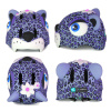 Crazy Safety Leopard, casque vélo, junior, violet