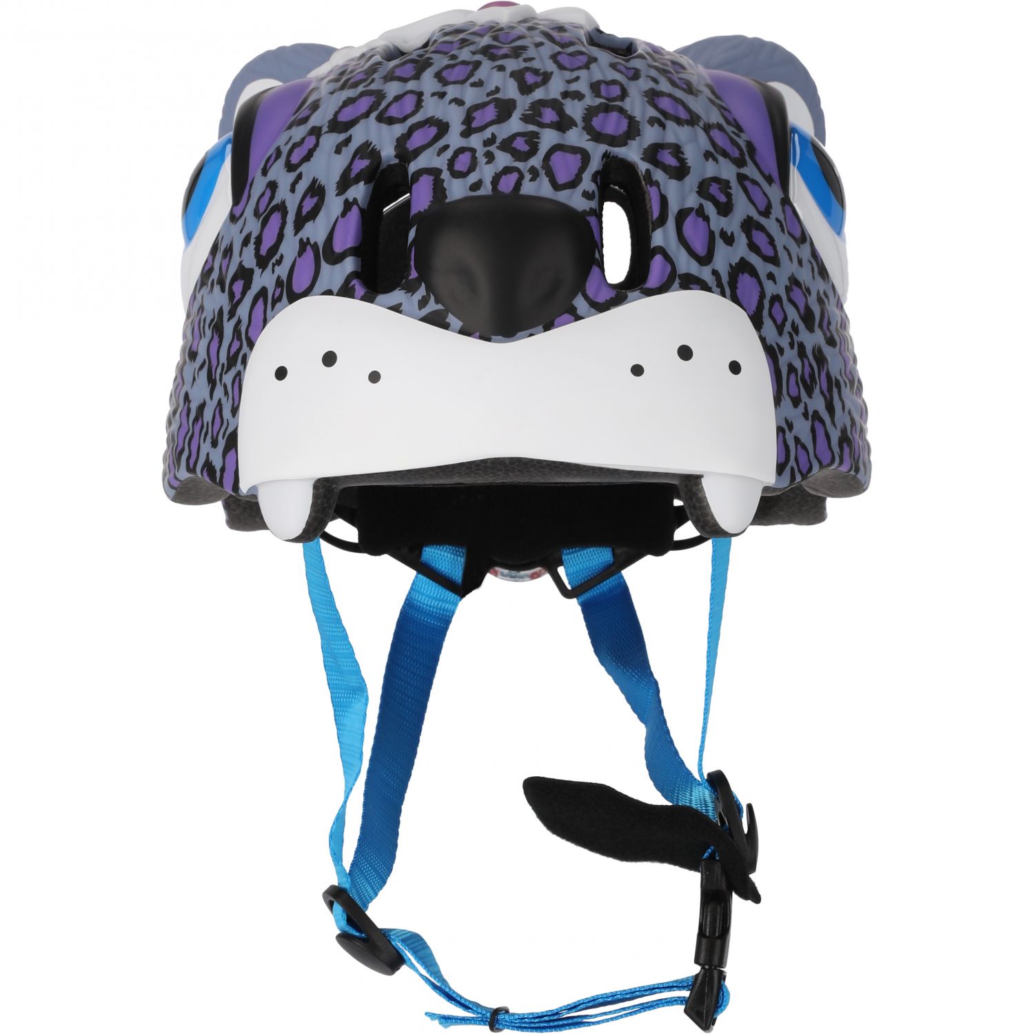 Crazy Safety Leopard, casque vélo, junior, violet
