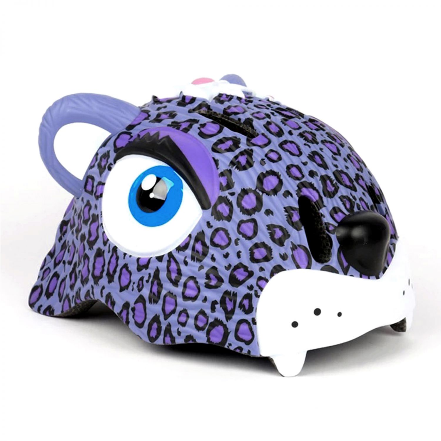 Crazy Safety Leopard, casque vélo, junior, violet
