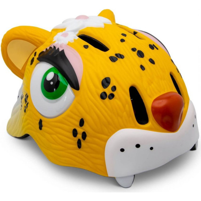 Crazy Safety Leopard, Cykelhjälm, Junior, Gul
