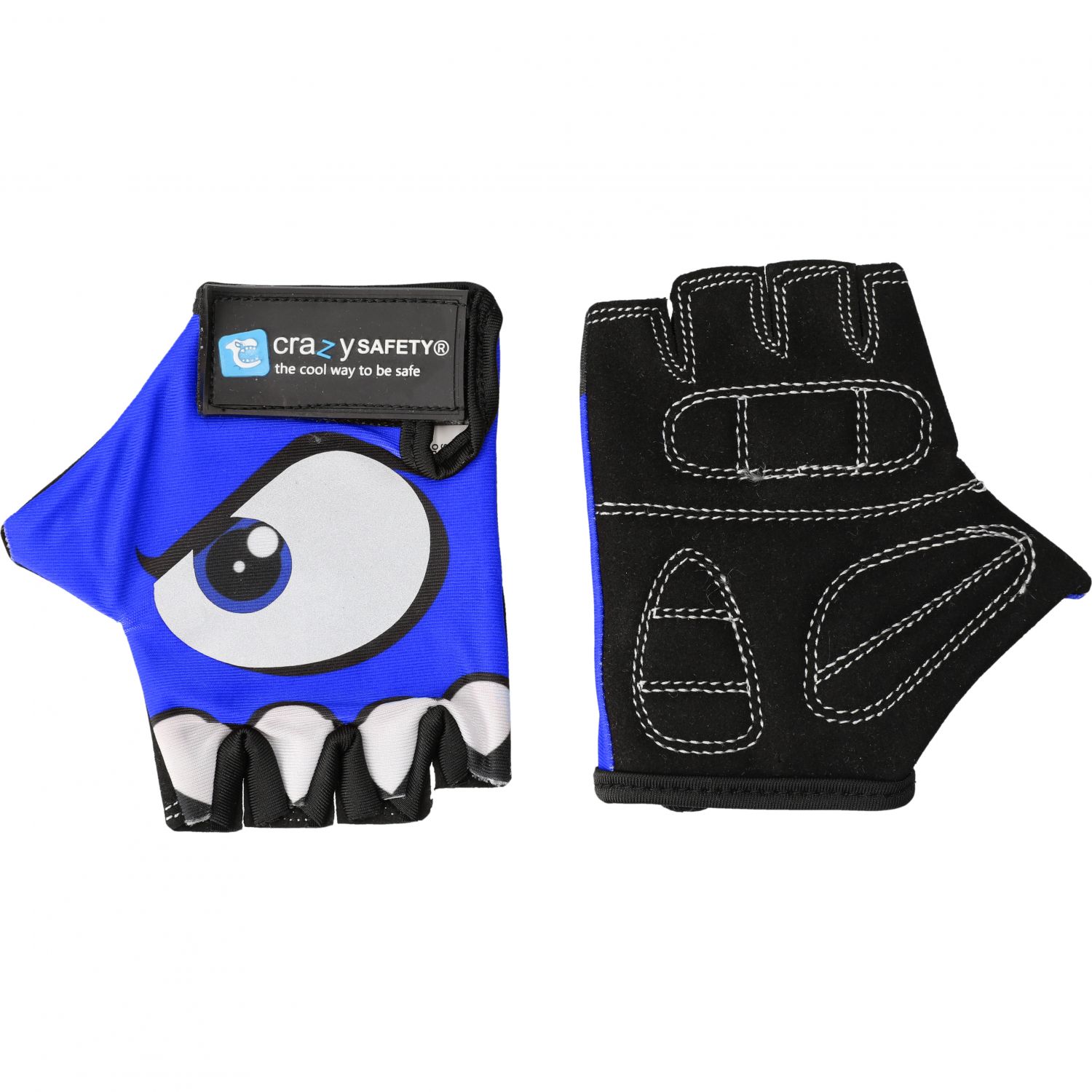 Crazy Safety, luvas de ciclismo, infantis, azul