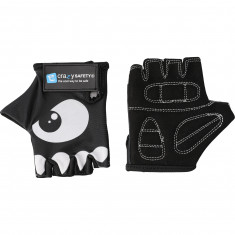 Crazy Safety, luvas de ciclismo, infantis, preto