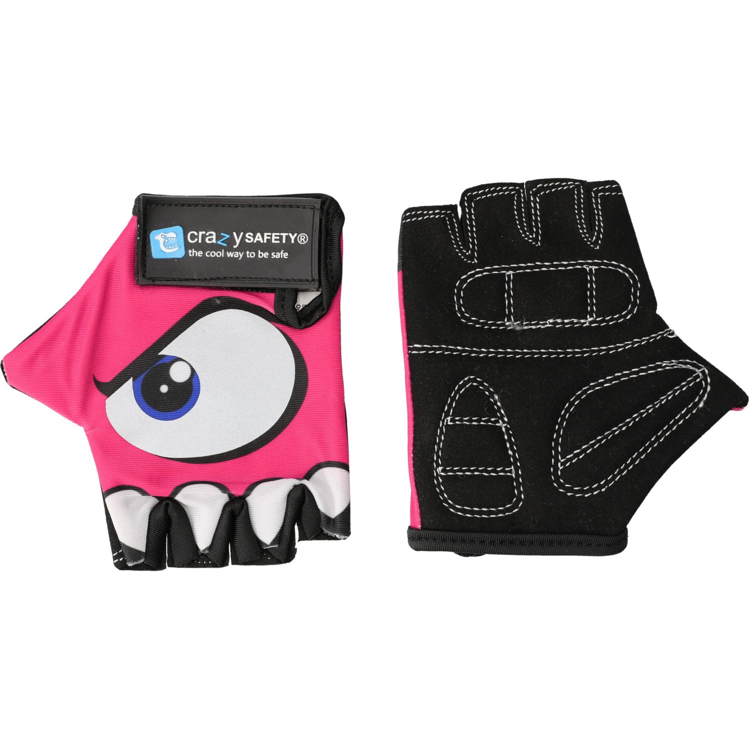 Crazy Safety, luvas de ciclismo, júnior, pink