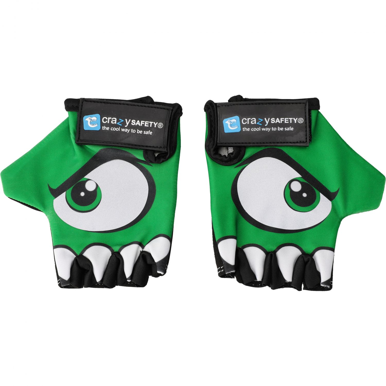 Crazy Safety, luvas de ciclismo, juvenil, verde