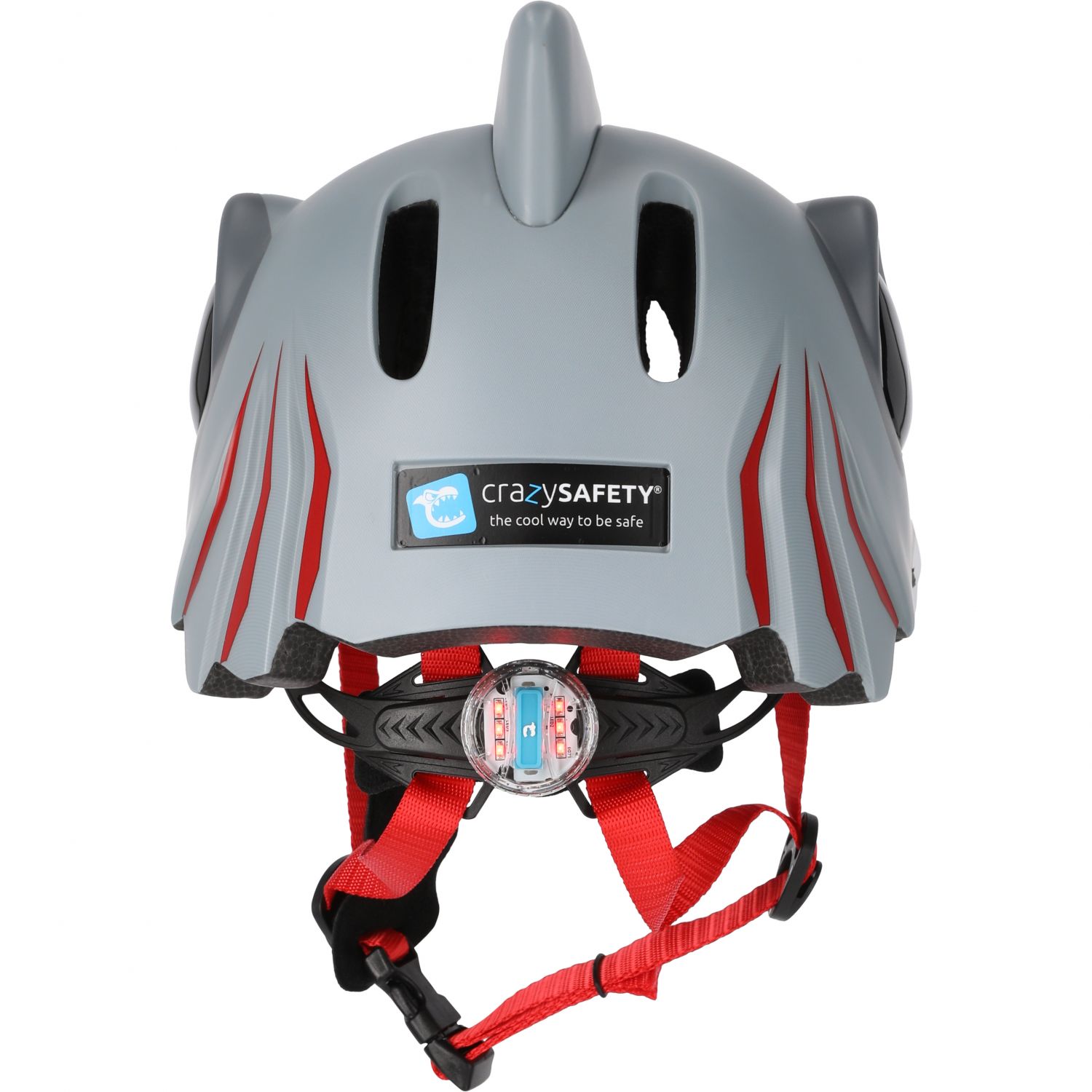 Crazy Safety Shark, capacete para bicicleta, júnior, cinzento