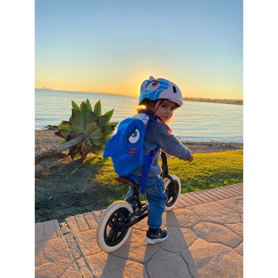 Crazy Safety Shark, capacete para bicicleta, júnior, azul