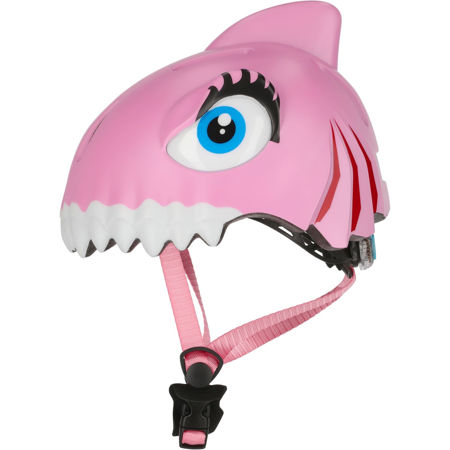 Crazy Safety Shark, capacete para bicicleta, júnior, cor-de-rosa