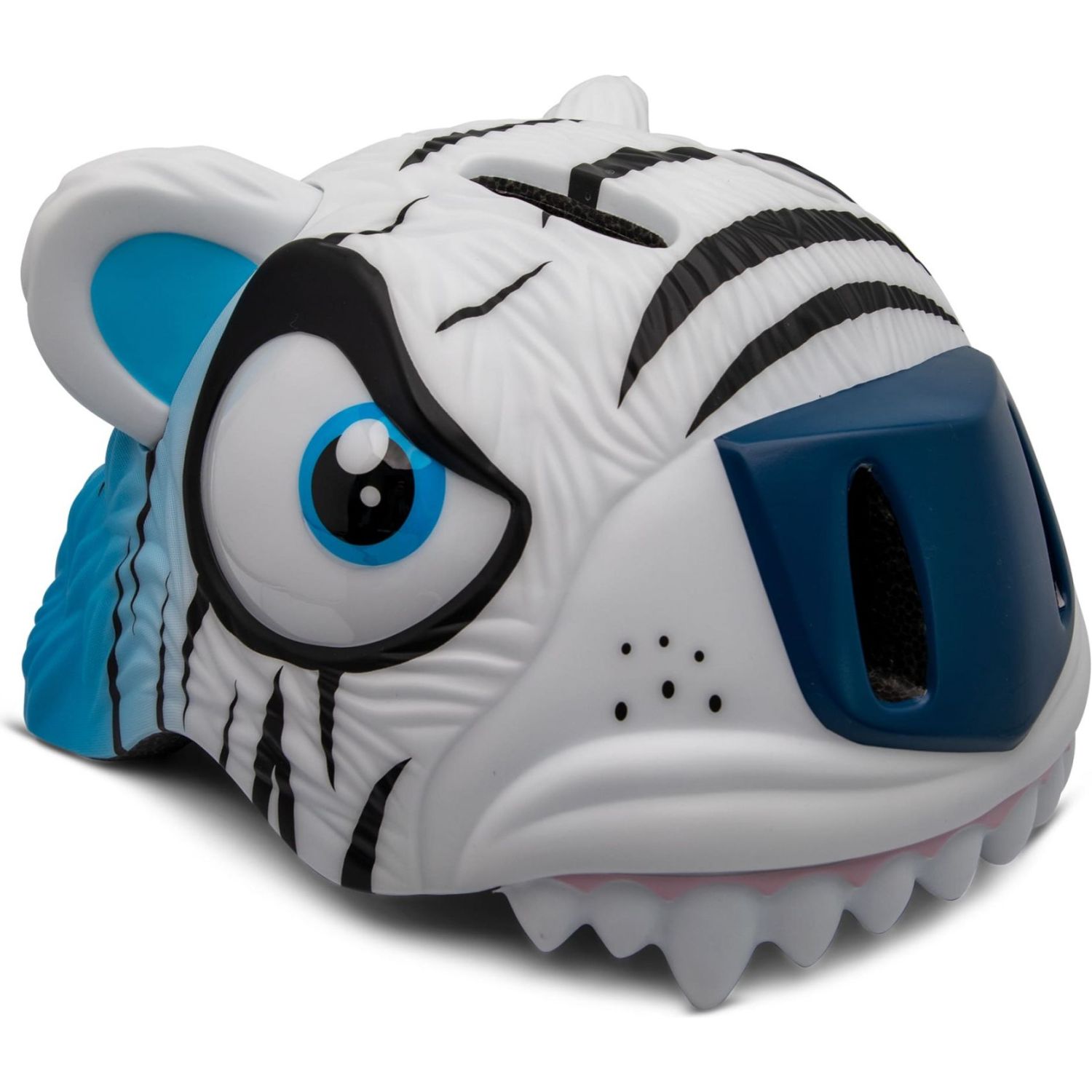 Crazy Safety Tiger, casco bici, junior, bianco