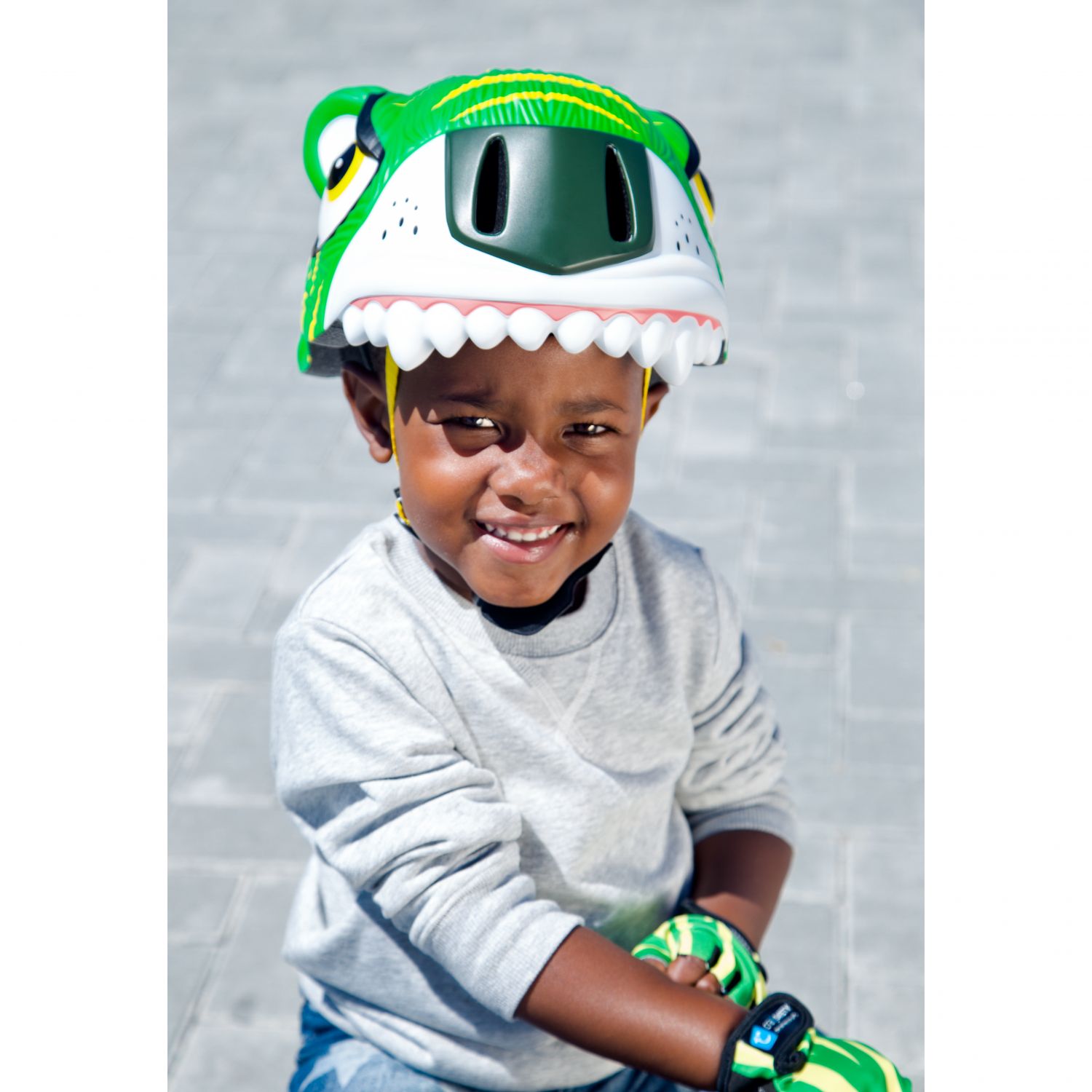 Crazy Safety Tiger, Fahrradhelm, Junior, grün