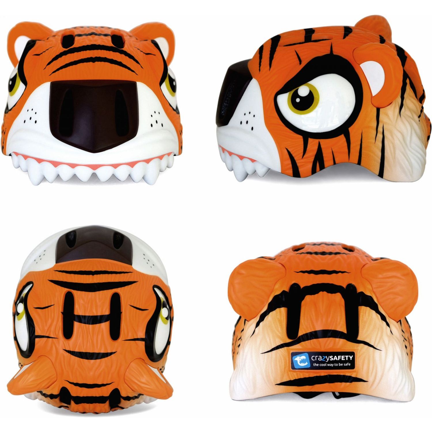 Crazy Safety Tiger, kask rowerowy, junior, pomarańczowy