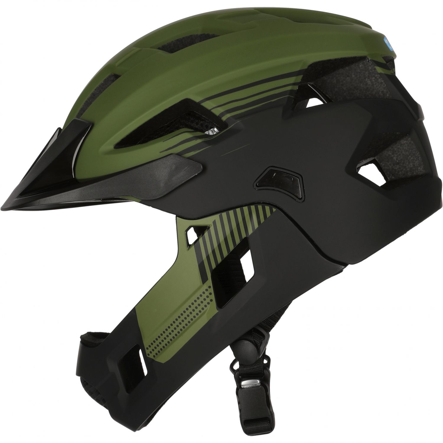 Crazy Safety Titan Fullface, casque vélo, junior, vert