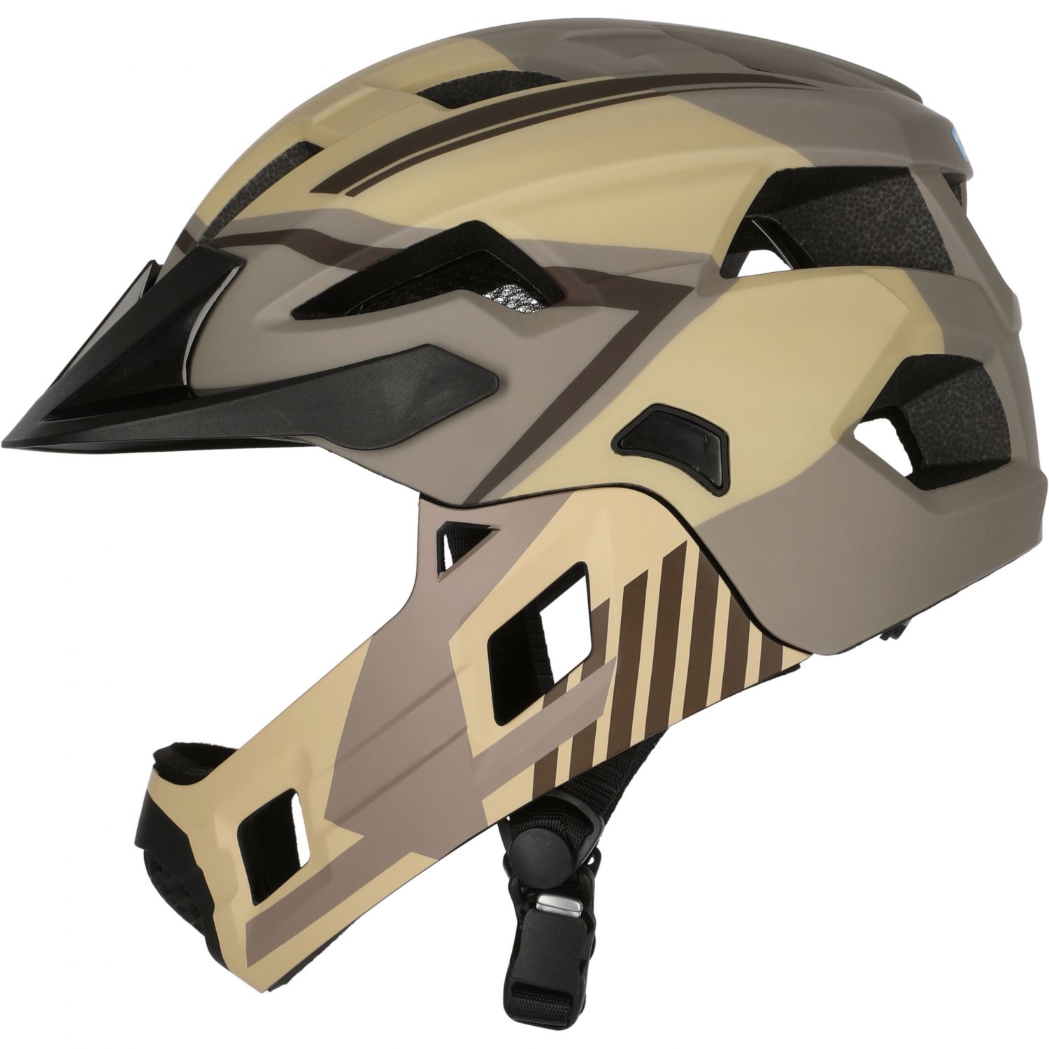 Crazy Safety Titan Fullface, cykelhjelm, junior, beige
