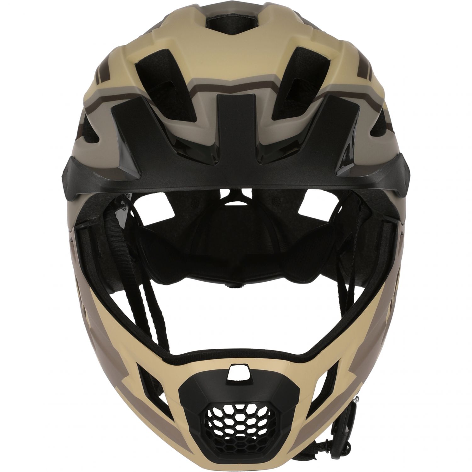 Crazy Safety Titan Fullface, cykelhjelm, junior, beige