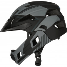 Crazy Safety Titan Fullface, fietshelm, junior, grijs