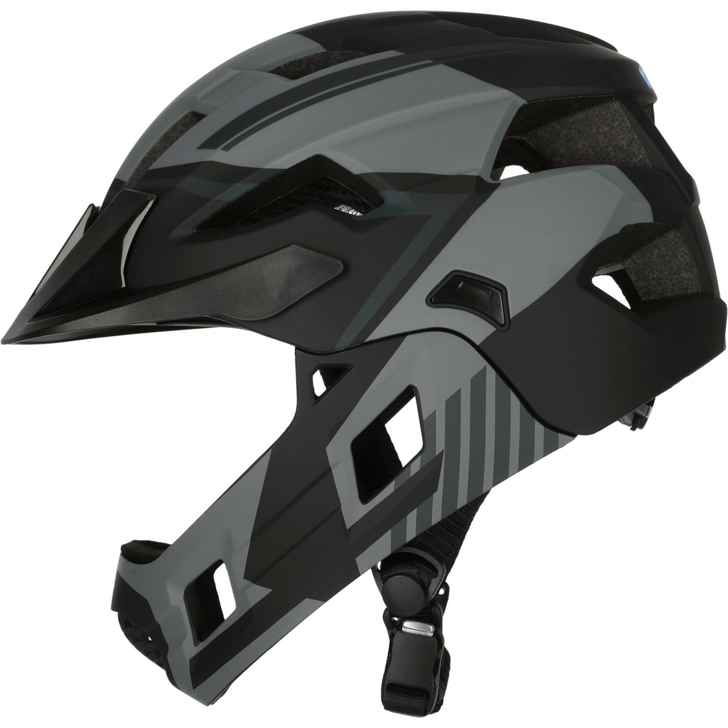 Crazy Safety Titan Fullface, fietshelm, junior, grijs