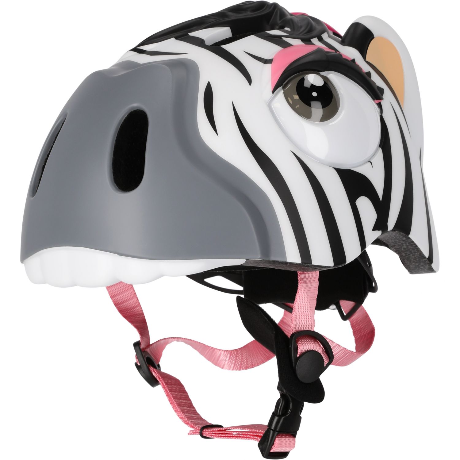 Crazy Safety Zebra, bike helmet, junior, black/white