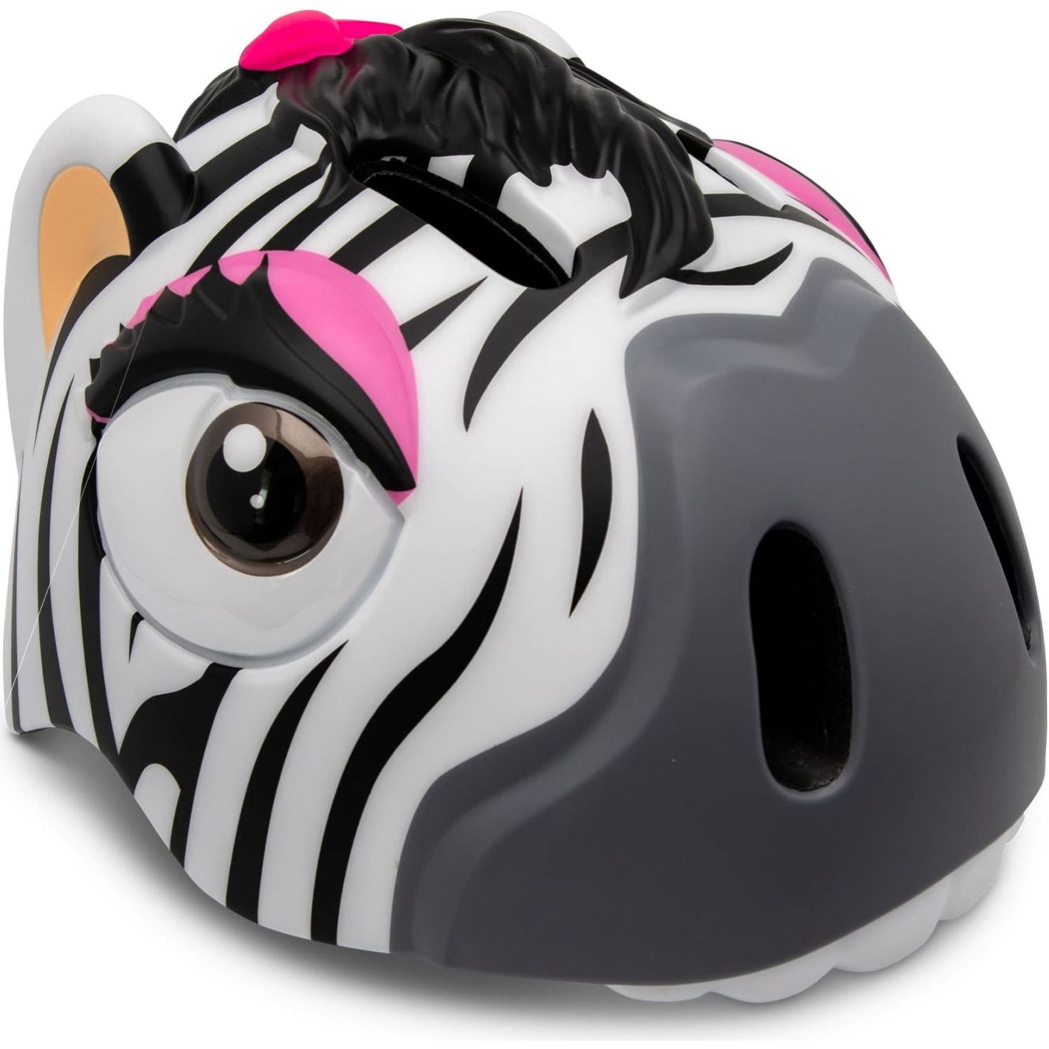 Crazy Safety Zebra, Cykelhjälm, Junior, Svart/Vit