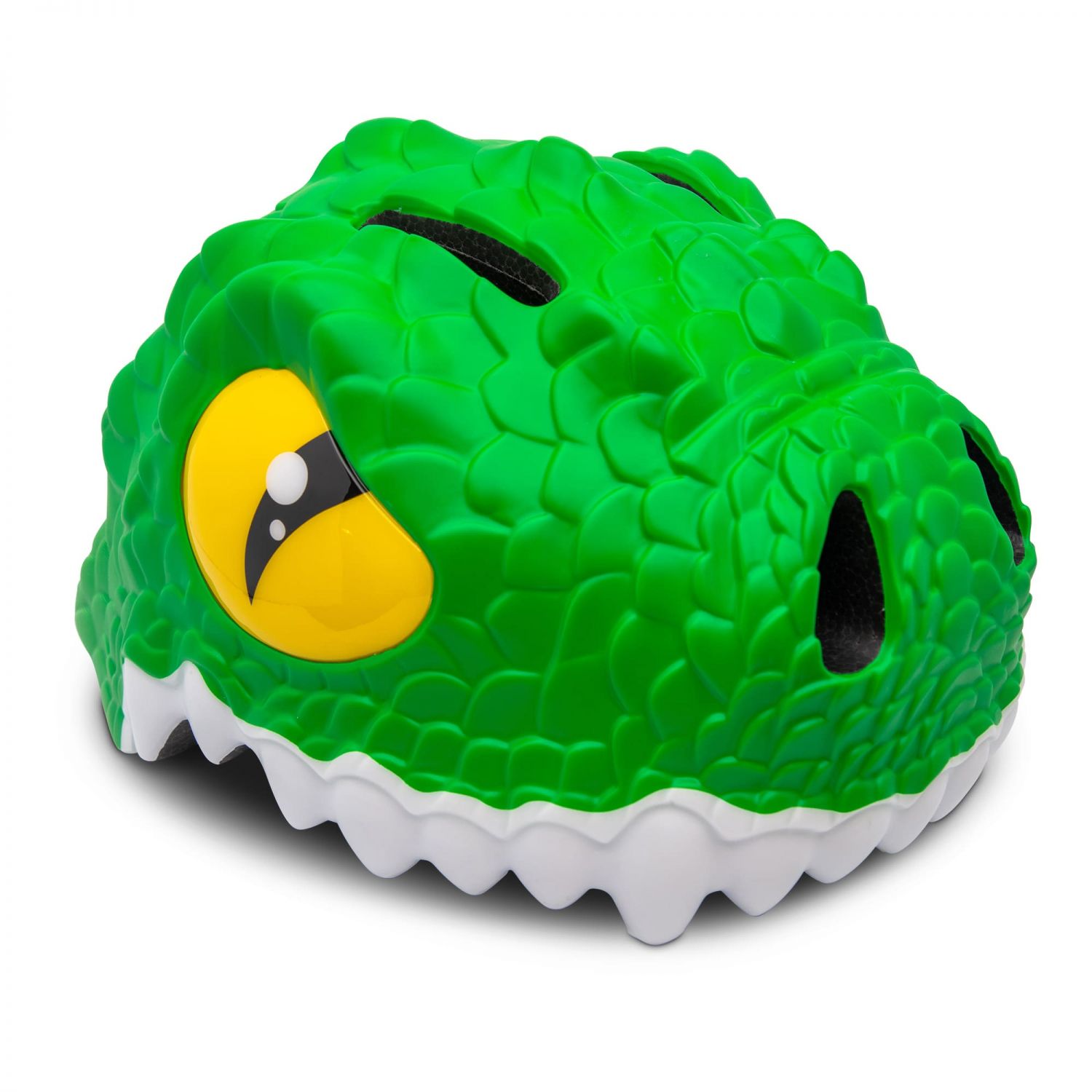 Crocodilo Crazy Safety, capacete para bicicleta, júnior, verde