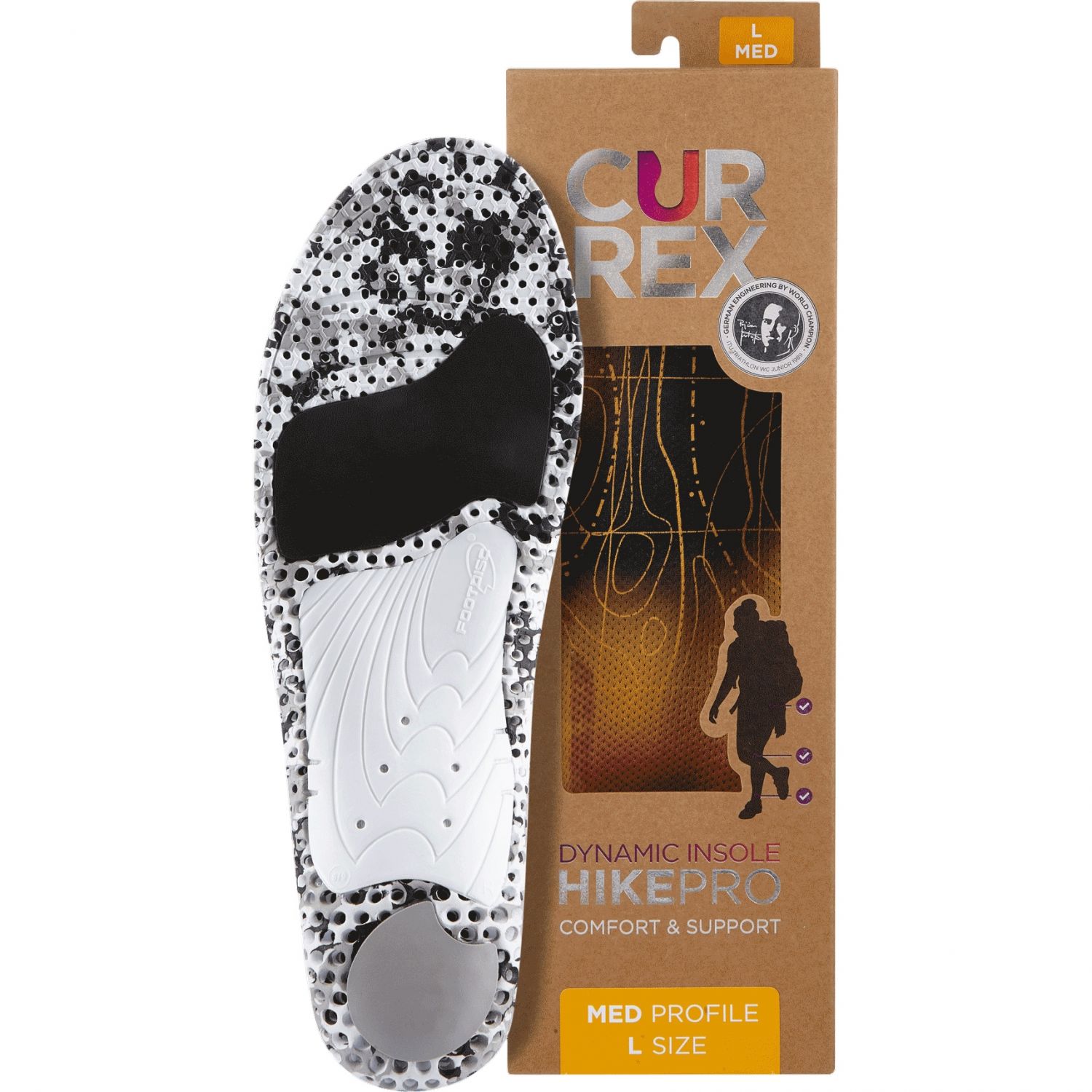 Currex HikePro Med, stielka, žltá