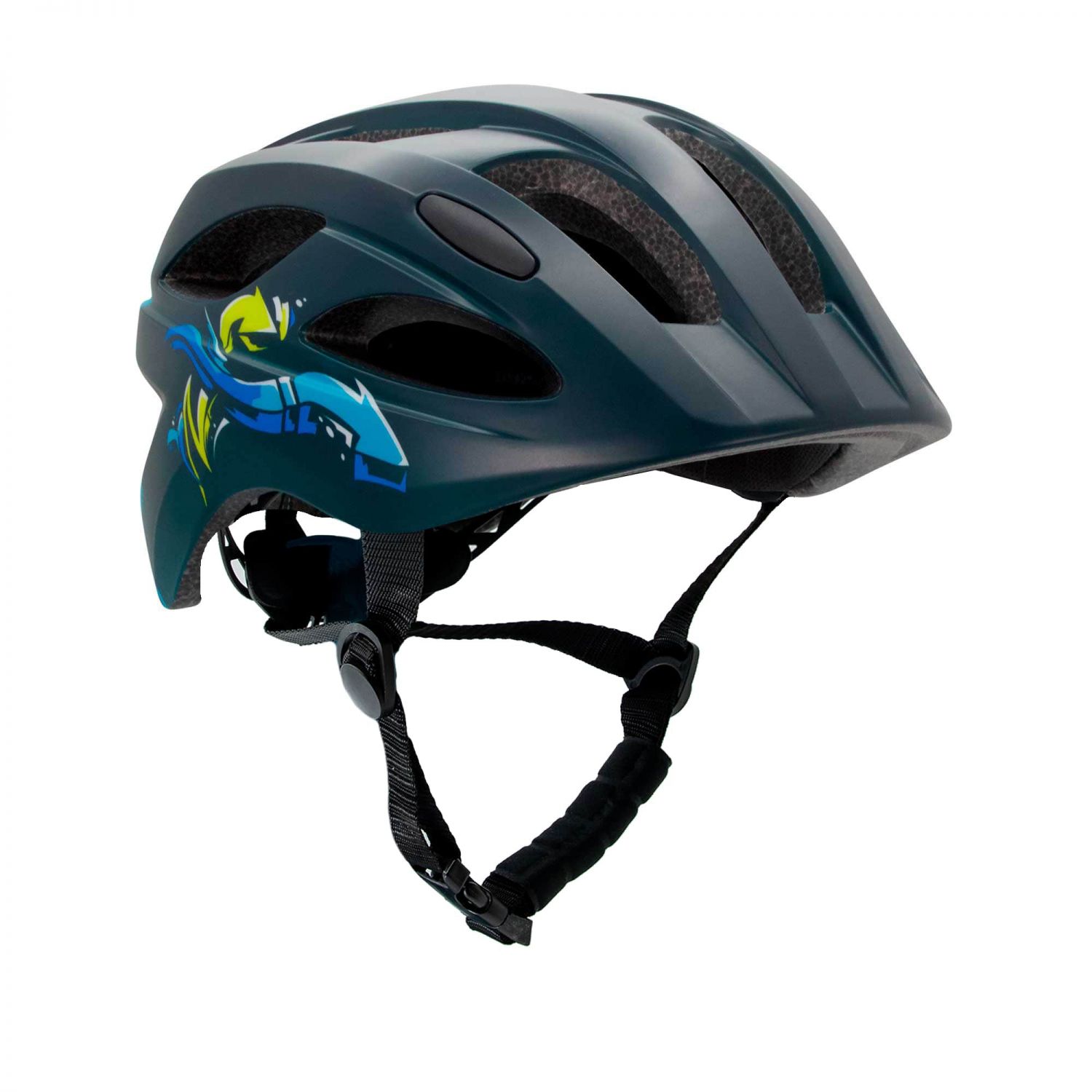 Cyklistická prilba Crazy Safety Cool Arrow, junior, čierna/modrá