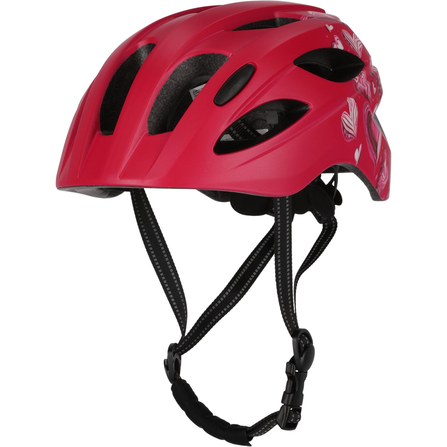 Cyklistická prilba Crazy Safety Cool Heart, junior, červená