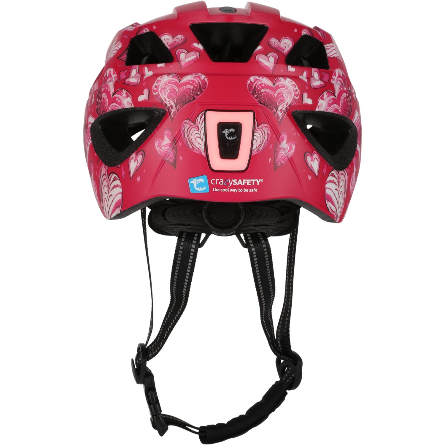 Cyklistická prilba Crazy Safety Cool Heart, junior, červená