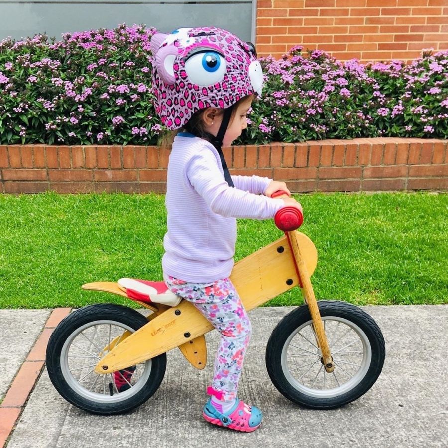Cyklistická prilba Crazy Safety Leopard, junior, ružová