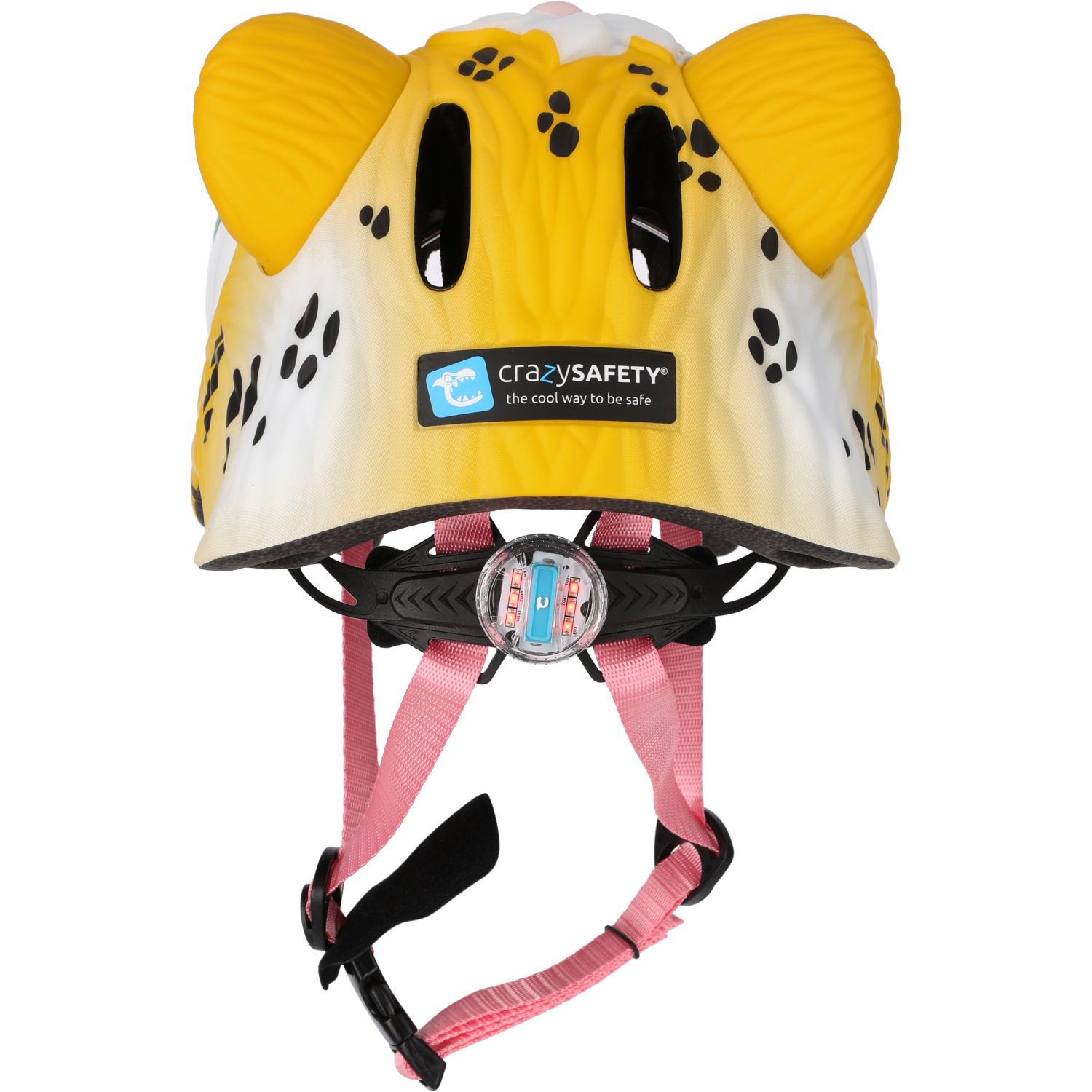 Cyklistická prilba Crazy Safety Leopard, junior, žltá