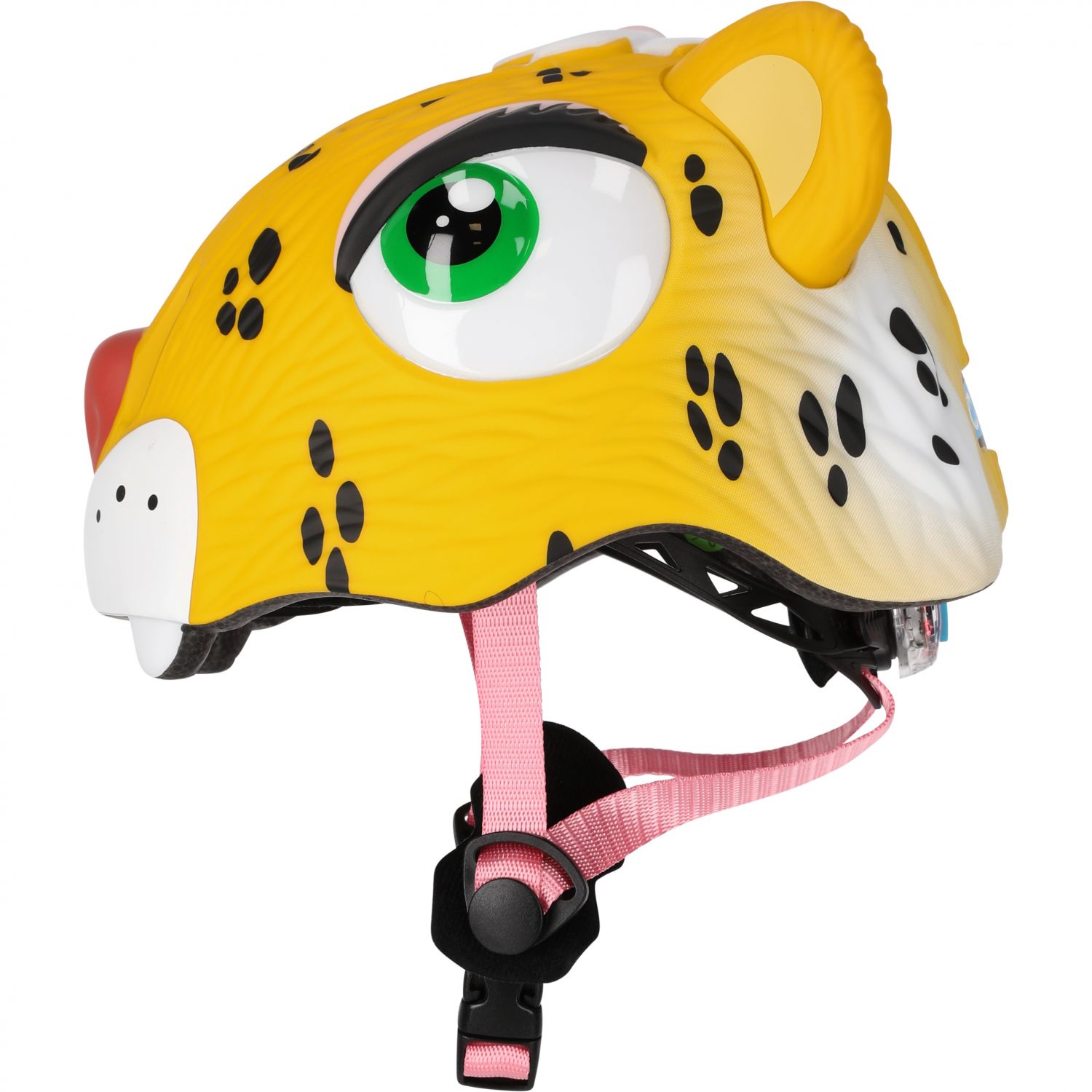 Cyklistická prilba Crazy Safety Leopard, junior, žltá