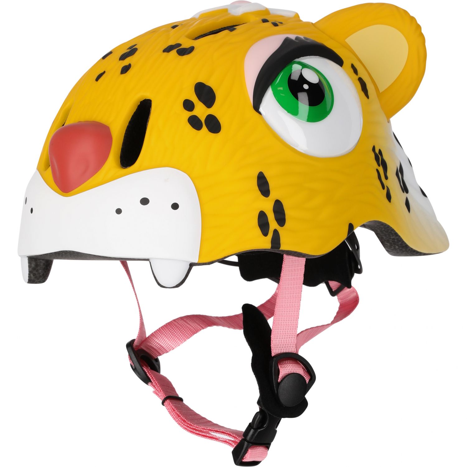 Cyklistická prilba Crazy Safety Leopard, junior, žltá